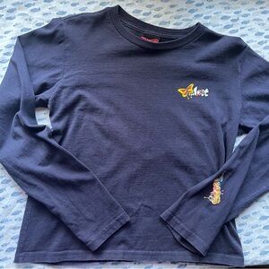 Lost Enterprises navy vintage blue long sleeve graphic T-shirt